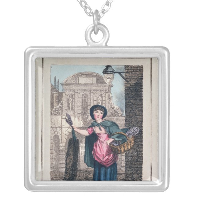 Lavender, Temple Bar, from 'Cries of London' Silver Plated Necklace (Front)