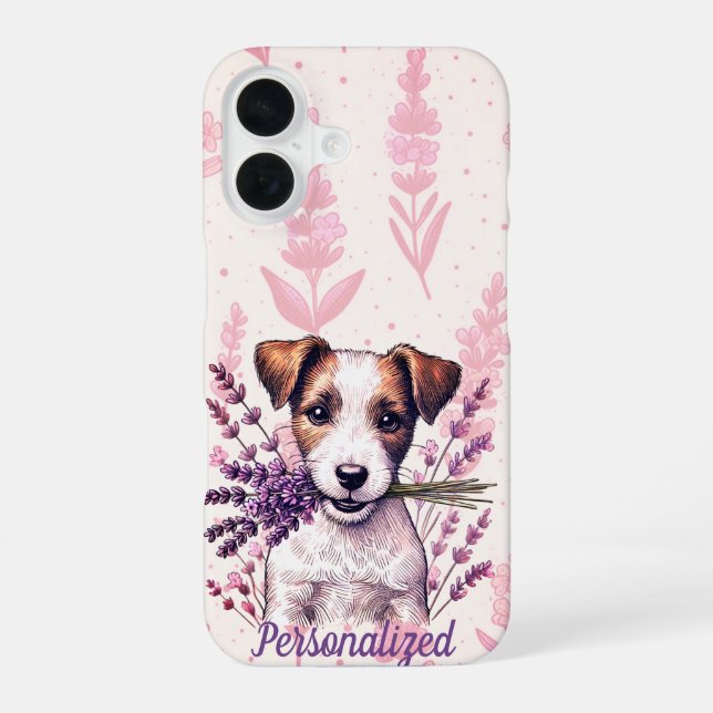 Lavender Terrier Love Iphone Case (Back)