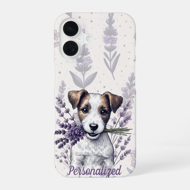 Lavender Terrier Love iPhone Case (Back)