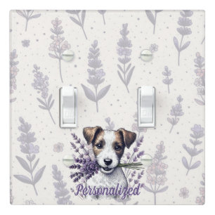 Lavender Terrier Love Light Switch Cover