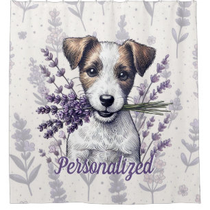Lavender Terrier Love Shower Curtain