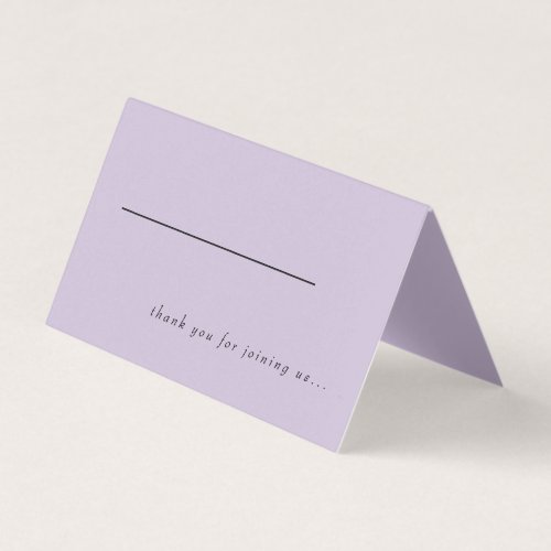Lavender Thank you for Joining Us Place Card