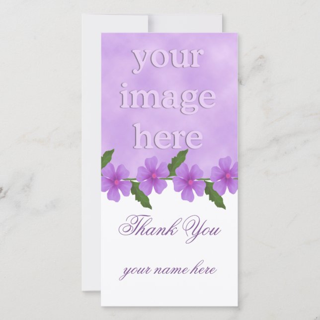 Lavender Thank You Photo Cards (Front)