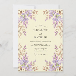 Lavender Timeless Spring Wedding Invitation