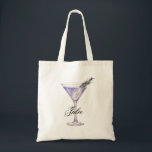 Lavender Tini Bridesmaid Bachelorette Martini Tote Bag<br><div class="desc">Bring along your bachelorette weekend essentials with this stylish Lavender Martini tote bag,  featuring a watercolor martini. Perfect for bridesmaids,  maid of honor gifts,  and wedding weekend swag,  this spacious and durable tote ideal for carrying beach towels,  wedding essentials,  and more.</div>
