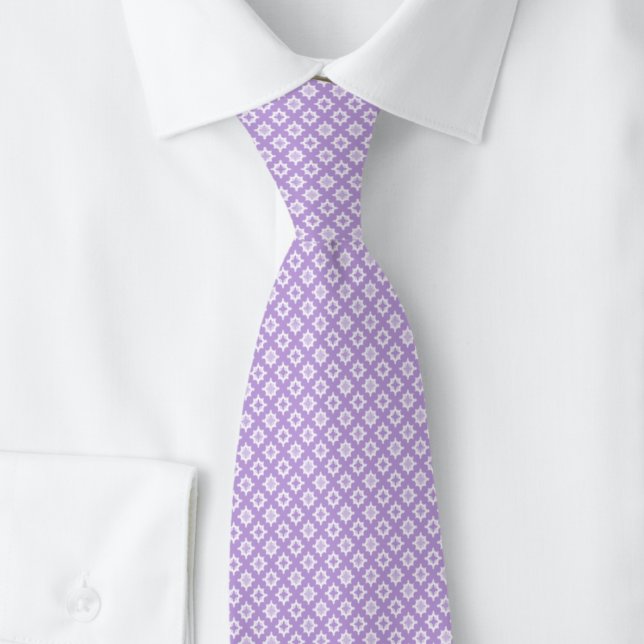 Lavender Tiny Starburst Neck Tie (Creator Uploaded)