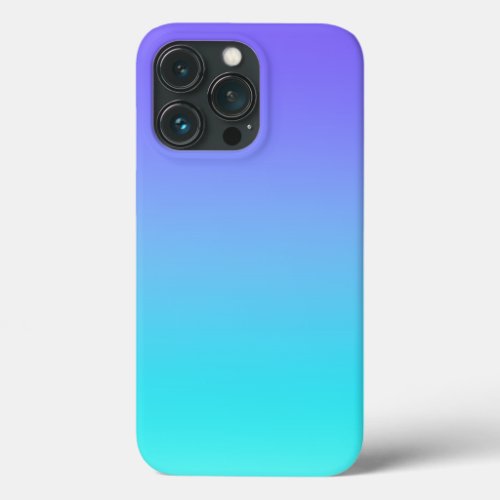 Lavender to Aqua Teal Gradient iPhone 13 Pro Case