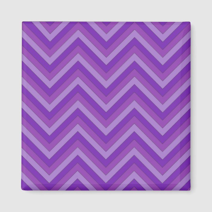 Lavender to Dark Purple Chevron Pattern Fridge Magnets