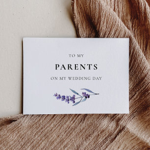 Lavender To My Parents On My Wedding Day Card