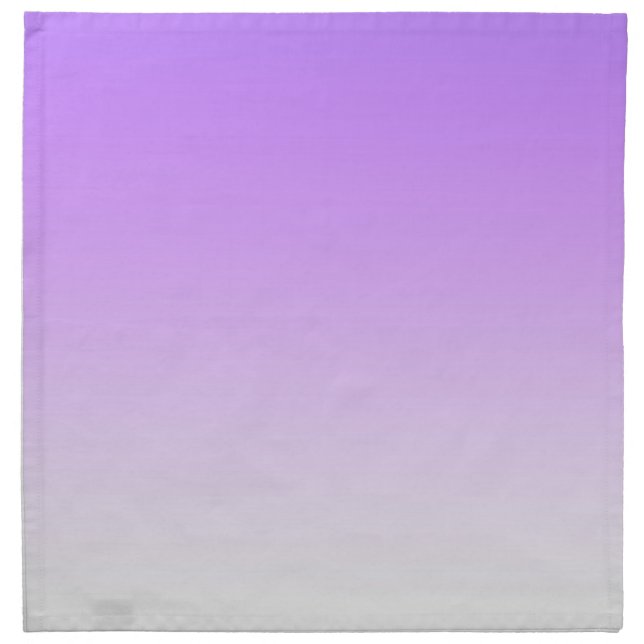 Lavender to White Ombre Gradient Pattern Cloth Napkin (Front)