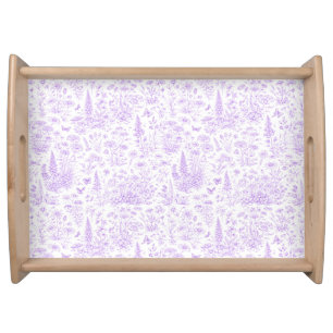 Lavender Toile Serving Tray