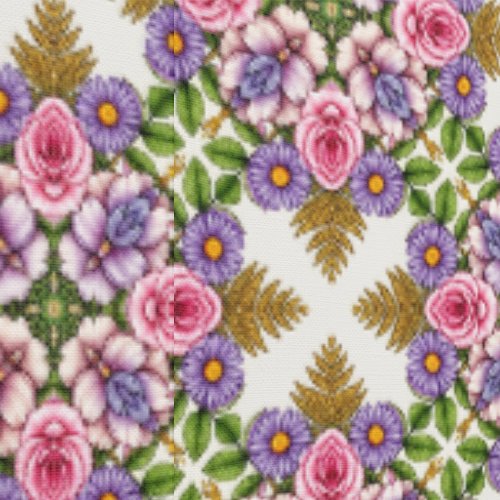 Lavender Treasury | Graceful Floral Medallion Wallpaper