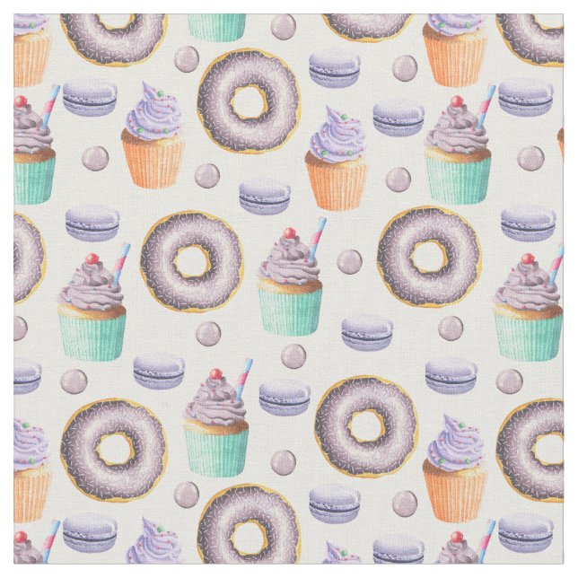Lavender Treats Fabric (Close Up)