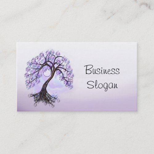 Lavender Tree of Life Connect with Your Customer Business Card Template