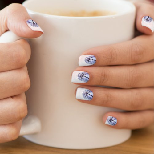 Lavender Tree of Life Minx Nail Art