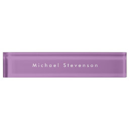 Lavender Trendy Modern Professional Desk Name Plate