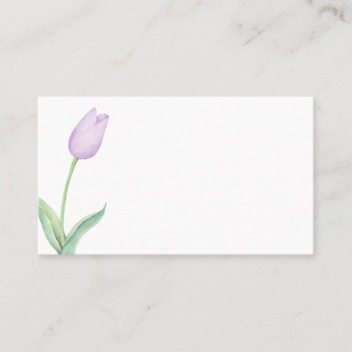 Lavender Tulip Solo Modern Purple Wedding Place Card