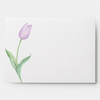Lavender Tulip Solo Purple Modern Envelope
