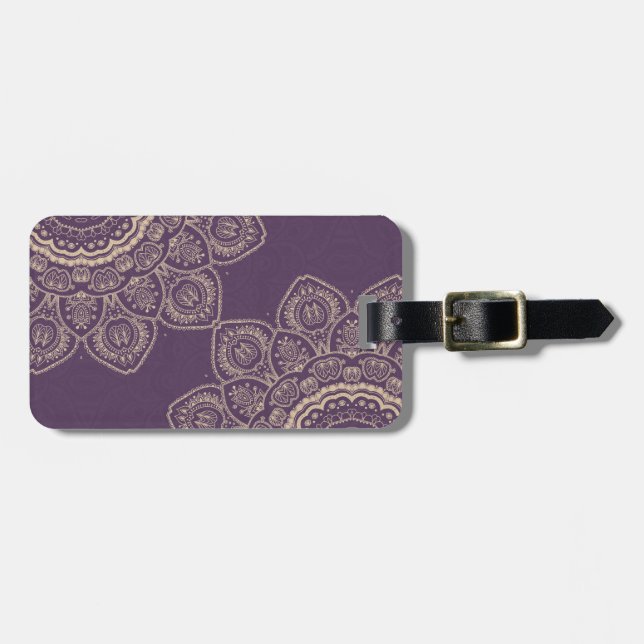 Lavender Tulips Luggage Tag (Front Horizontal)