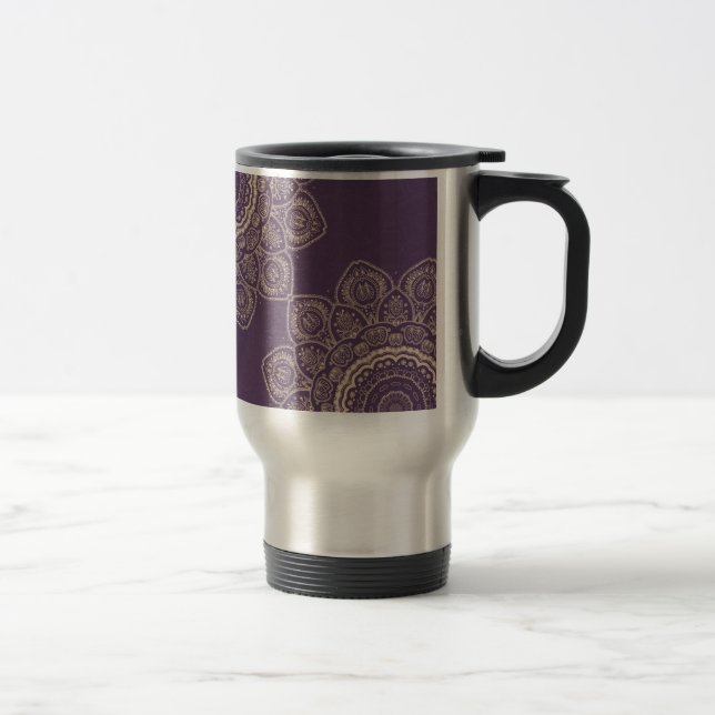Lavender Tulips Travel Mug (Right)