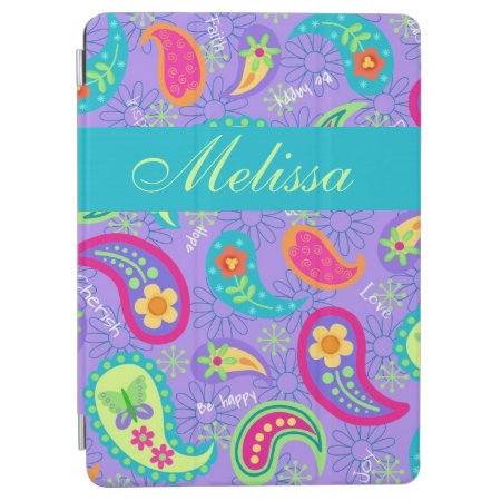 Lavender Turquoise Blue Modern Paisley Pattern Ipad Air Cover