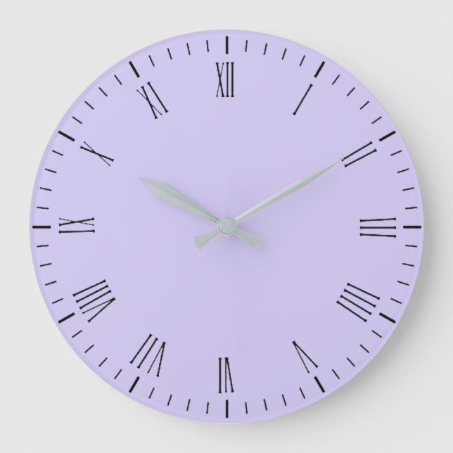 Lavender Twist, Large Wall Clock (Front)