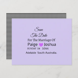 Lavender Twist Modern Typography Wedding Announcement