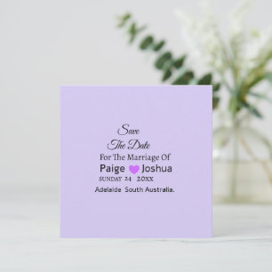 Lavender Twist Modern Typography Wedding Holiday Card