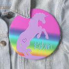 Lavender Unicorn Silhouette (rainbow/personalize)