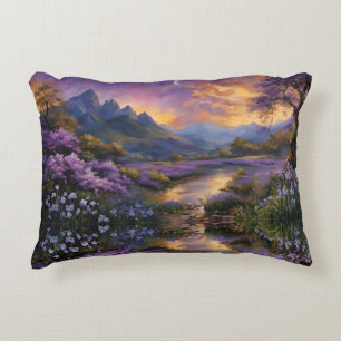 Lavender Valley at Dawn Accent Pillow