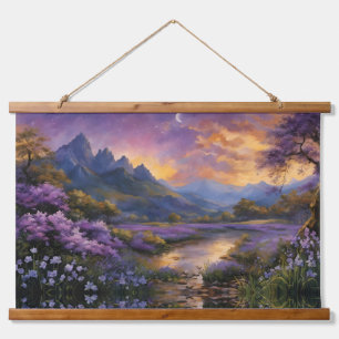 Lavender Valley at Dawn  Hanging Tapestry