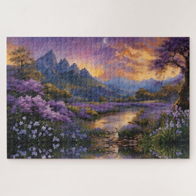 Lavender Valley at Dawn  Jigsaw Puzzle (Horizontal)
