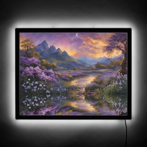 Lavender Valley at Dawn  LED Sign