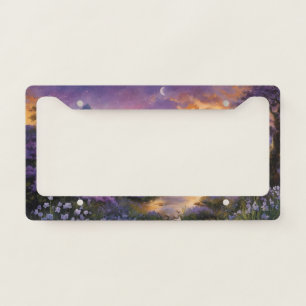 Lavender Valley at Dawn License Plate Frame