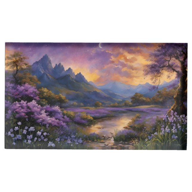 Lavender Valley at Dawn  Place Card Holder (Front)