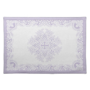 Lavender Victorian Floral Cloth Placemat