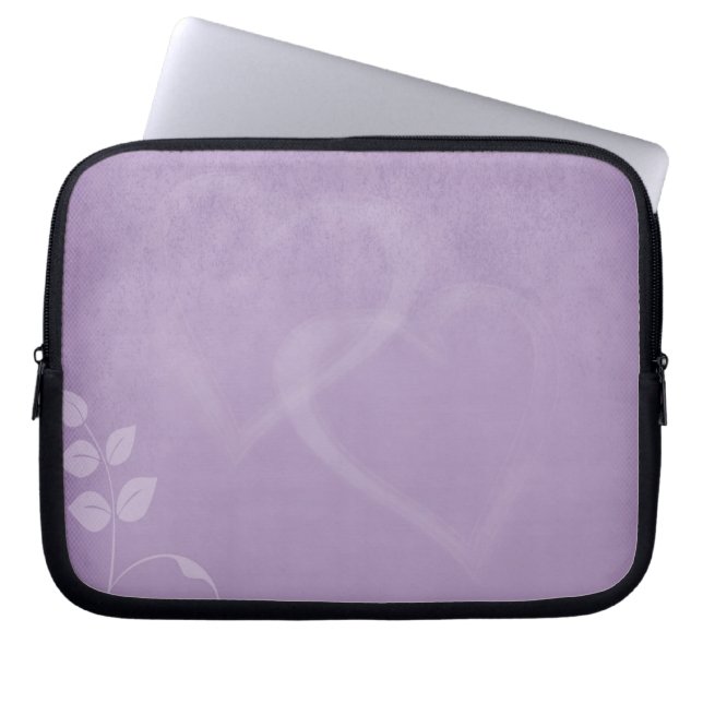Lavender Vintage Laptop Sleeve (Front)