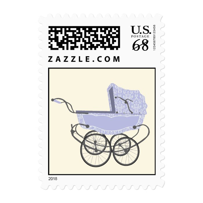 Lavender Vintage Pram Baby Shower Postage Stamp Zazzle