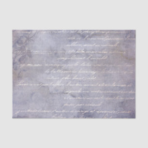 Lavender Vintage Script French Tissue Paper