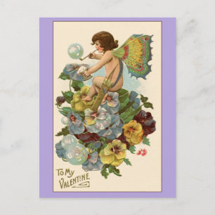 Lavender Vintage Valentine Card