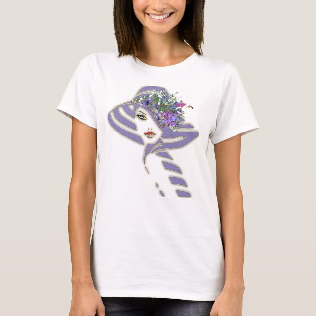 Lavender - Violet Flower Bouquets T-Shirt (Front)