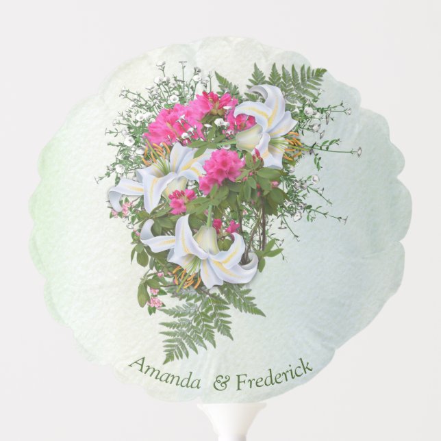 Lavender - Violet Flower Bouquets Wedding Balloons (Front)