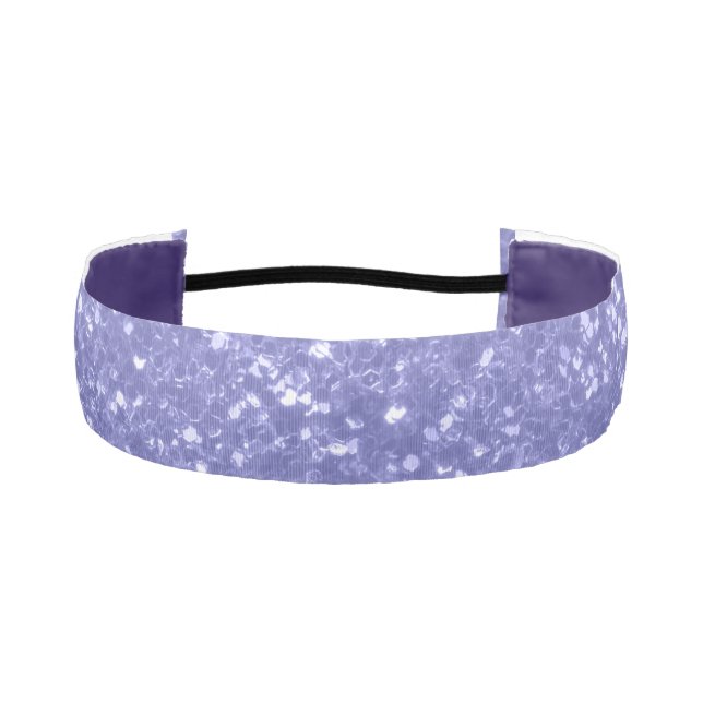 Lavender violet sparkles glitter bling  athletic headband (Front)