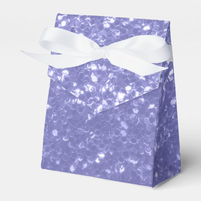 Lavender violet sparkles glitter bling  favor boxes (Front Side)