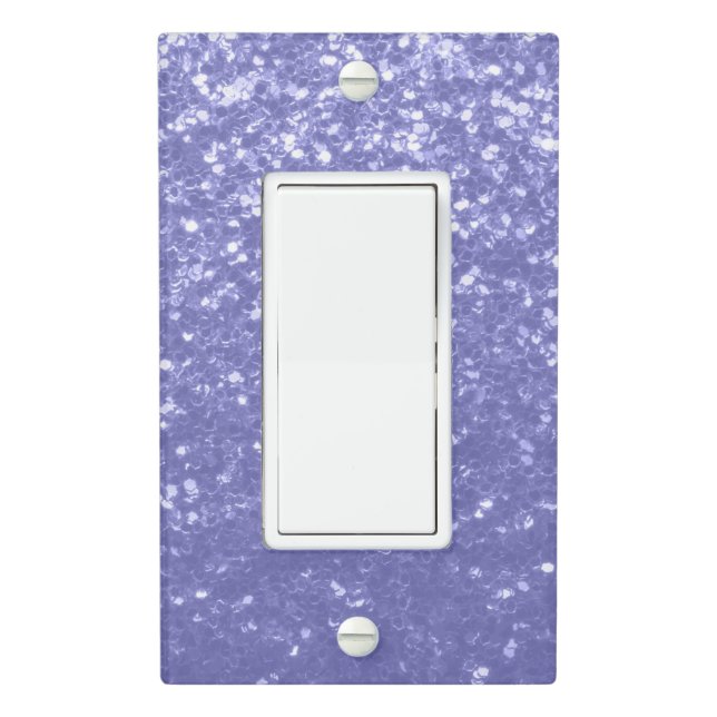 Lavender violet sparkles glitter bling  light switch cover (In Situ)