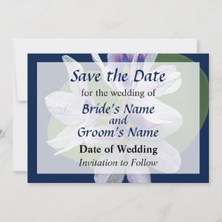 Lavender Water Lilies Save the Date