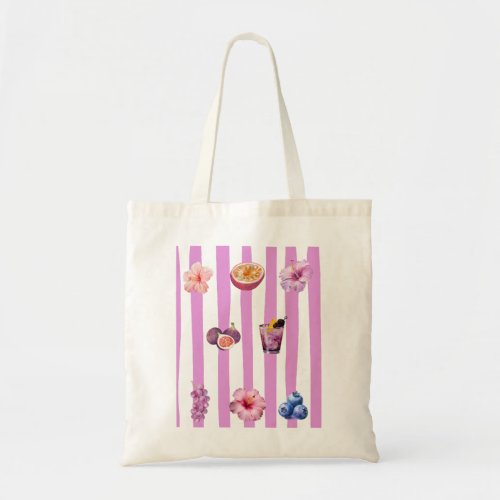 Lavender Watercolor Botanical Pattern Tote Bag