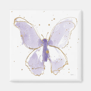 Lavender Watercolor Butterfly Magnet