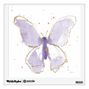 Lavender Watercolor Butterfly Wall Decal