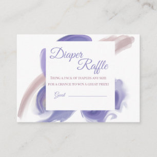Lavender Watercolor Diaper Raffle Insert